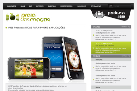 Praia das Maçãs Podcast|WebDesign